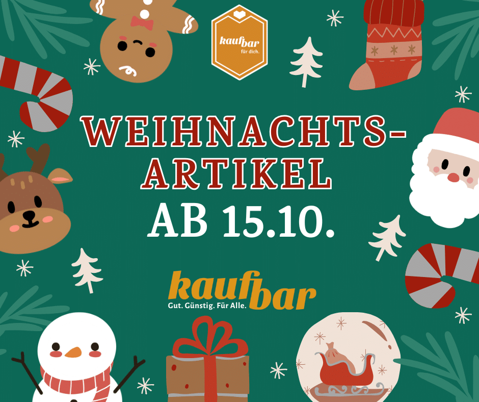 Weihnachtsartikel in der kaufbar ab 15.10.2025
