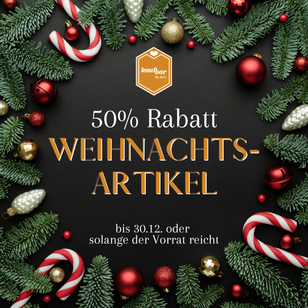 Weihnachtsartikel 50% reduziert
