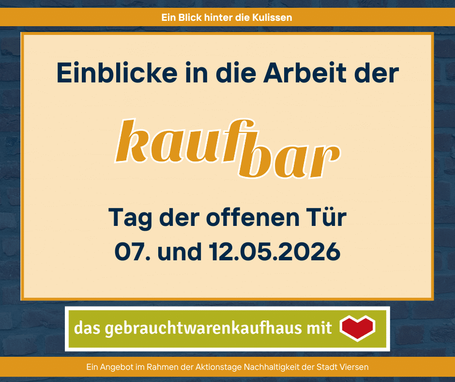 Tag der offenen Tür in der kaufbar am 7. und 12. Mai 2026